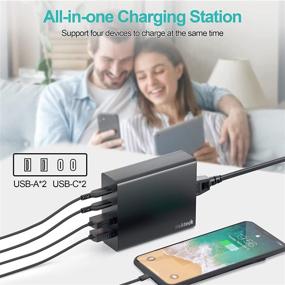 img 3 attached to 💡 Nekteck 107W GaN Tech USB C Charger: 65W 30W 4-Port Type C Wall Charger with 1 USB C to C Cable - Fast PD Charger Compatible with iPhone 12 11 Pro Max, Galaxy S20+/Note 20 Ultra