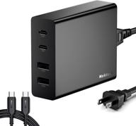 💡 nekteck 107w gan tech usb c charger: 65w 30w 4-port type c wall charger with 1 usb c to c cable - fast pd charger compatible with iphone 12 11 pro max, galaxy s20+/note 20 ultra logo