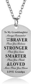 img 4 attached to 🎁 Inspirational Necklace for Grandsons and Granddaughters - Gift Pendant Necklace from Grandpa, Grandfather, Grandma, or Grandmother - Girls and Boys Jewelry by YEEQIN