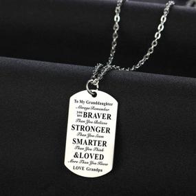 img 3 attached to 🎁 Inspirational Necklace for Grandsons and Granddaughters - Gift Pendant Necklace from Grandpa, Grandfather, Grandma, or Grandmother - Girls and Boys Jewelry by YEEQIN