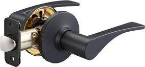 img 4 attached to Matte Black Passage Door 🔘 Lever by Amazon Basics - Victorial Style