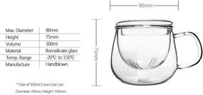 img 1 attached to 🌺 Hibiscus Tempered Borosilicate Afternoon Strainer: Simplifying Your Tea Experience