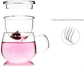 img 3 attached to 🌺 Hibiscus Tempered Borosilicate Afternoon Strainer: Simplifying Your Tea Experience