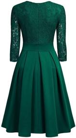 img 2 attached to MISSMAY Women's Vintage Floral Lace 2/3 Sleeve Bridesmaid Party Dress with Improved SEO