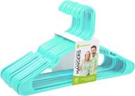 👔 eldorado aqua plastic hangers - pack of 20, ideal for adult size clothing: everyday standard use clothes, shirts, blouses, t-shirts, dresses, jackets, suits logo