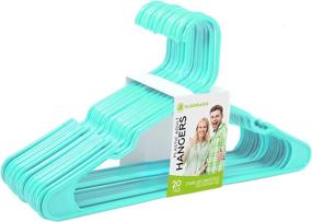 img 4 attached to 👔 Eldorado Aqua Plastic Hangers - Pack of 20, Ideal for Adult Size Clothing: Everyday Standard Use Clothes, Shirts, Blouses, T-Shirts, Dresses, Jackets, Suits