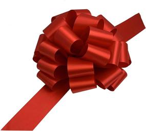 img 4 attached to 🎁 Set of 6 Large Red Ribbon Pull Bows - 9" Wide for Festive Gift Decorations: Christmas, Presents, Wreaths, Swags, Garlands, Fundraisers, and More!