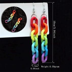 img 3 attached to DAMLENG Lightweight Earrings Transparent Colorful