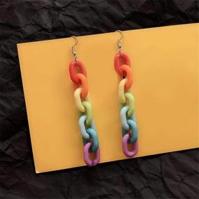 img 2 attached to DAMLENG Lightweight Earrings Transparent Colorful