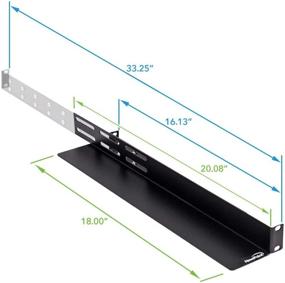img 1 attached to NavePoint 1U 4-Post Rack Mount Shelf Rail - 33.5 Inches Deep for Rackmount/Tower Server