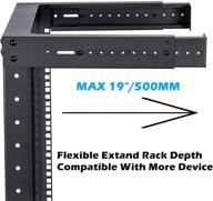 techtoo wall mount rack 6u: adjustable depth open frame 19 inch server equipment rack for heavy duty network setup logo
