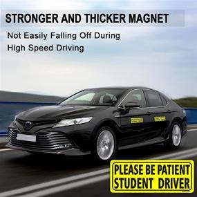 img 1 attached to BOKA Student Driver Car Magnet, Thick Double Magnet Student Driver Signs for Car, Enhanced Magnetic Please Be Patient New Driver Safety Bumper Sticker for Novice Teen Rookie Driver (Upgraded for Better SEO)