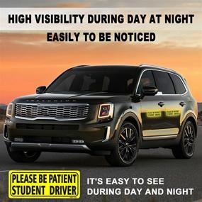 img 3 attached to BOKA Student Driver Car Magnet, Thick Double Magnet Student Driver Signs for Car, Enhanced Magnetic Please Be Patient New Driver Safety Bumper Sticker for Novice Teen Rookie Driver (Upgraded for Better SEO)