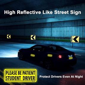 img 2 attached to BOKA Student Driver Car Magnet, Thick Double Magnet Student Driver Signs for Car, Enhanced Magnetic Please Be Patient New Driver Safety Bumper Sticker for Novice Teen Rookie Driver (Upgraded for Better SEO)