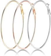 🎁 n&t stainless steel hypoallergenic huggie hoop loop earrings- christmas gift set for women and girls logo