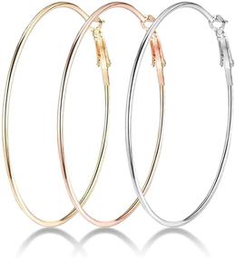 img 4 attached to 🎁 N&T Stainless Steel Hypoallergenic Huggie Hoop Loop Earrings- Christmas Gift Set for Women and Girls