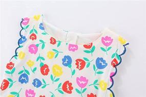 img 2 attached to 👗 Mud Kingdom Little Girls Dress with Adorable Cartoon Prints - Perfect for Summer, Casual Wear