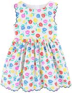 👗 mud kingdom little girls dress with adorable cartoon prints - perfect for summer, casual wear logo