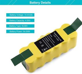 img 3 attached to 🔋 14.4V 4.5Ah Replacement Battery Compatible with Roomba R3 Series 500-900 - Fits Models: 500, 510, 530, 531, 532, 535, 536, 540, 550, 552, 560, 570, 580, 595, 600, 620, 650, 660, 700, 760, 770, 780, 790, 870, 880, 980