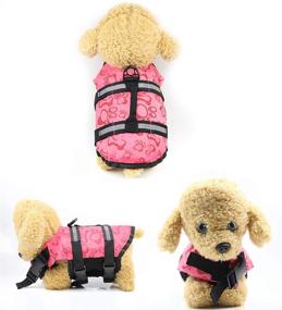 img 3 attached to 🐕 Ultimate Pet Life Jacket: Adjustable Dog Lifesaver with Reflective Safety Vest Coat for Swimming, Surfing, Boating - Find the Perfect Dog Life Jacket