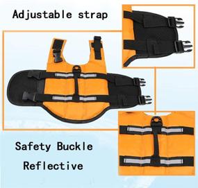 img 1 attached to 🐕 Ultimate Pet Life Jacket: Adjustable Dog Lifesaver with Reflective Safety Vest Coat for Swimming, Surfing, Boating - Find the Perfect Dog Life Jacket