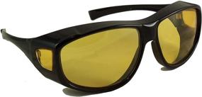 img 3 attached to Ideal Eyewear Night Driving Fit Over Glasses with Yellow Lens for Brilliant Night-Time Visibility
