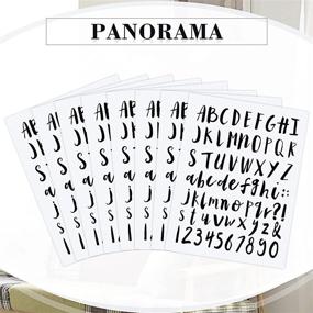 img 2 attached to 🎨 8 Sheets Vinyl Cursive Alphabet Letter Stickers - Self-Adhesive Pantry Labels for Scrapbooking, Mailbox, Kitchen Signs, Grad Cap Containers, Jar Labels - 1 Inch, Black