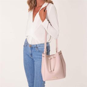 img 2 attached to X Large Drawstring Leather Crossbody Shoulder Women's Handbags & Wallets