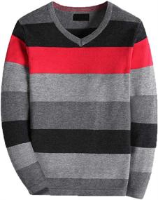 img 3 attached to BASADINA Long Sleeve Sweater Pullover Multicolor Boys' Clothing ~ Sweaters