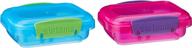 🍱 sistema lunch collection food storage containers in blue, green, and pink логотип