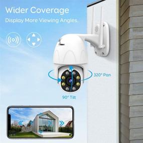 img 3 attached to 📷 TOURALLE Outdoor Security Camera, 1080P WiFi Surveillance Camera for Home with Phone App, PTZ IP Camera, Night Vision, IP65 Waterproof, 2Way Audio, Compatible with Alexa