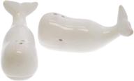 🐋 ceramic whale salt &amp; pepper shakers - novelty kitchen decor logo