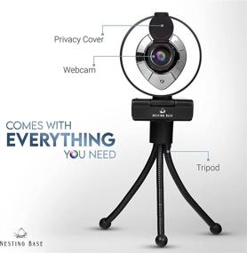 img 3 attached to 🎥 Enhanced Webcam with Built-in Ring Light – USB Web Camera with Integrated Microphone for Desktop, Laptop, PC – 1080p Video Quality, Privacy Cover, and Streamlined Design for Streaming, Gaming, Zoom Meetings – Auto Focus and Nesting Base