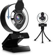 🎥 enhanced webcam with built-in ring light – usb web camera with integrated microphone for desktop, laptop, pc – 1080p video quality, privacy cover, and streamlined design for streaming, gaming, zoom meetings – auto focus and nesting base logo