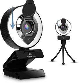 img 4 attached to 🎥 Enhanced Webcam with Built-in Ring Light – USB Web Camera with Integrated Microphone for Desktop, Laptop, PC – 1080p Video Quality, Privacy Cover, and Streamlined Design for Streaming, Gaming, Zoom Meetings – Auto Focus and Nesting Base