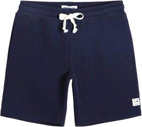 img 4 attached to 🩳 Maamgic Men's Fleece Pajama Flat Front Shorts: 9" Casual Athletic Jogger Shorts with Pockets