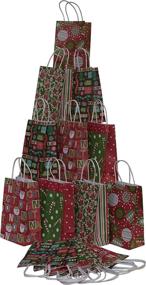 img 2 attached to 🎁 Christmas Kraft Paper Petite Bags - Ideal for Small Gifts and Party Favors - Pack of 20