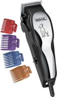 🐶 wahl clipper pet-pro dog grooming kit - quiet heavy-duty electric corded clipper for thick coats - model 9281-210, chrome/gray logo