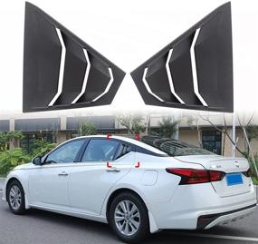 img 4 attached to 🚘 Matte Black ABS Rear Side Window Louvers for 2019-2021 Nissan Altima - Racing Style Louvers with Air Vent Scoop Shades Cover (2PCS)
