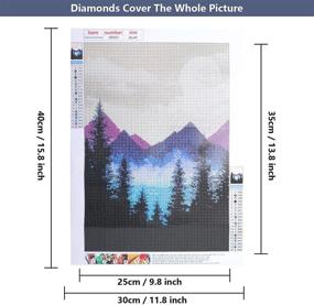 img 2 attached to 🏞️ Mountain Diamond Painting Kit: Full Drill Crystal Rhinestone Art for Home Decor - Ideal Gift for Adults & Kids, Beginner-Friendly - 12" x 16