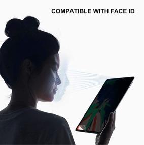 img 2 attached to 🔒 iPad Pro 11 Privacy Screen Protector 2021, Anti Spy Shield for Apple Pencil & Face ID, Anti-Glare Film for Apple iPad Pro 11inch 2018/2021