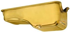 img 3 attached to Enhance Performance with Milodon 30720 Steel, Gold Zinc Plated Stock Replacement Oil Pan for Small Block Ford