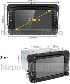 img 3 attached to 🚗 Hizpo HD 7" Double Din Car Stereo GPS DVD Navi for VW Golf Polo Passat Tiguan Jetta EOS, Including US Map & Camera, Capacitive Touch Screen