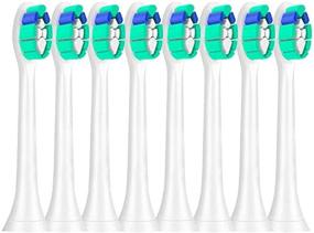 img 4 attached to 8 Pack of Replacement Brush Heads for Philips Sonicare Electric Toothbrush - Compatible with DiamondClean, HealthyWhite, FlexCare, EasyClean, Plaque Control, Gum Health and More - Snap-On Handles