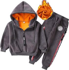 img 4 attached to Monvecle Toddler Tracksuit Sweatpant Charcoal Sports & Fitness in Team Sports