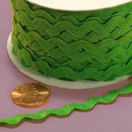 🍏 vibrant apple green ric rac trim - 5mm x 22yd: perfect for adding a pop of color to crafts! logo