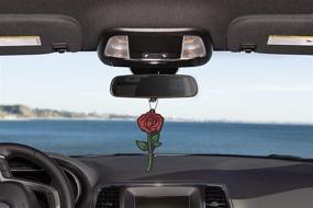 img 3 attached to 🌹 Rose Car Air Fresheners - 3 Pack | Scented with Essential Oils | Freshened by Fresh Fresheners