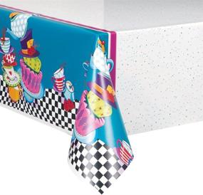 img 4 attached to 🎩 SEO-Optimized Mad Hatter Tea Party Plastic Tablecloth, 84&#34; x 54&#34;