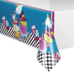 img 2 attached to 🎩 SEO-Optimized Mad Hatter Tea Party Plastic Tablecloth, 84&#34; x 54&#34;