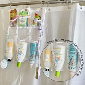 img 2 attached to 🚿 Organize and Simplify Shower Essentials with Evelots Mesh Shower Caddy: 6 Pockets, Brush Hook, Bottle Hole, Fast Drying